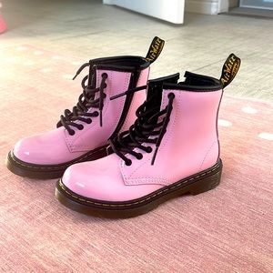 Kids Dr. Martens shoes. Size 13. Pink.